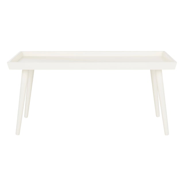 Antique White Coffee Table With Tray Top in Distressed White For Sale - Image 8 of 8