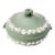 Wedgwood Queens Ware Celadon Pattern Covered Casserole Grapevine Edge For Sale