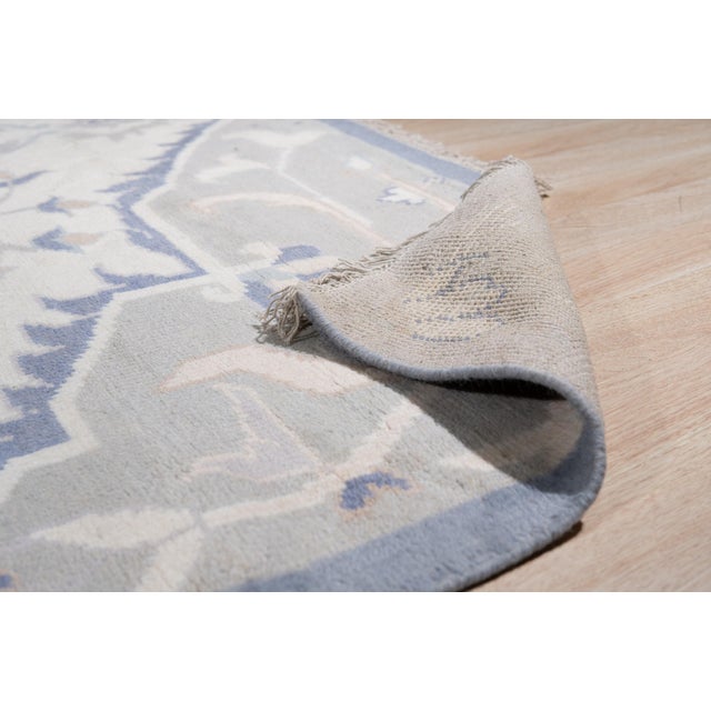Contemporary 6x9 Soft Color Persian Heriz Tribal Design Stylish Trendy Hand Knotted Wool Rug For Sale - Image 3 of 8