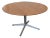 Knoll Dividends Round Table — 48" Sapele Veneer, X-Base — Refurbished Top For Sale
