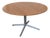 Knoll Dividends Round Table — 48" Walnut Veneer, X-Base — Refurbished Top For Sale