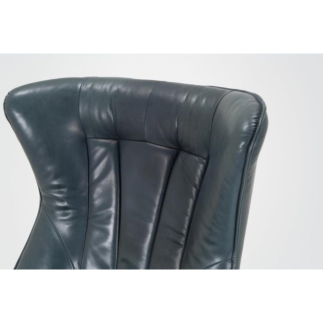 Vintage Scandinavian Adjustable Leather Lounge Chair from Hjellegjerde Møbler, 1980s For Sale - Image 13 of 18