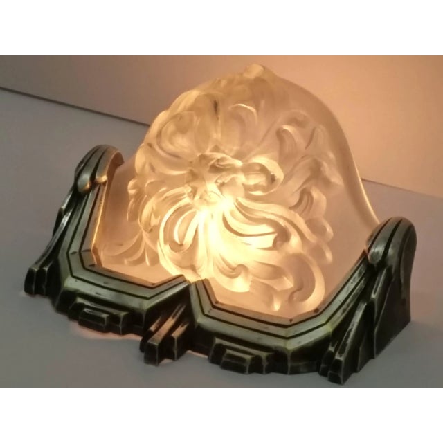 French Art Deco Wall Sconces Signed by Sabino - a Pair For Sale In New York - Image 6 of 8