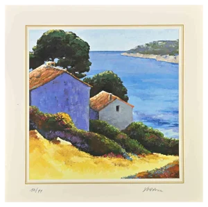 After Nicholas Verrall, The Houses on the Lake, Lithograph, Late 20th Century