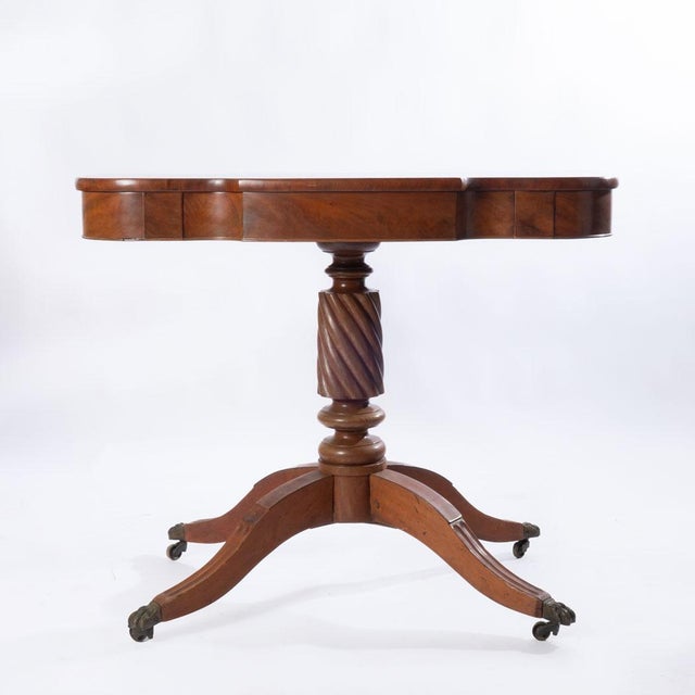 19th Century Federal Style Table With Claw and Ball Feet For Sale - Image 4 of 9