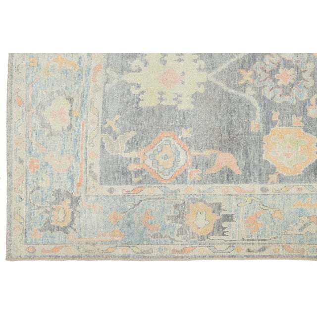 7 X 20 Oversized Modern Wool Rug Turkish Oushak in Light Gray For Sale In New York - Image 6 of 10