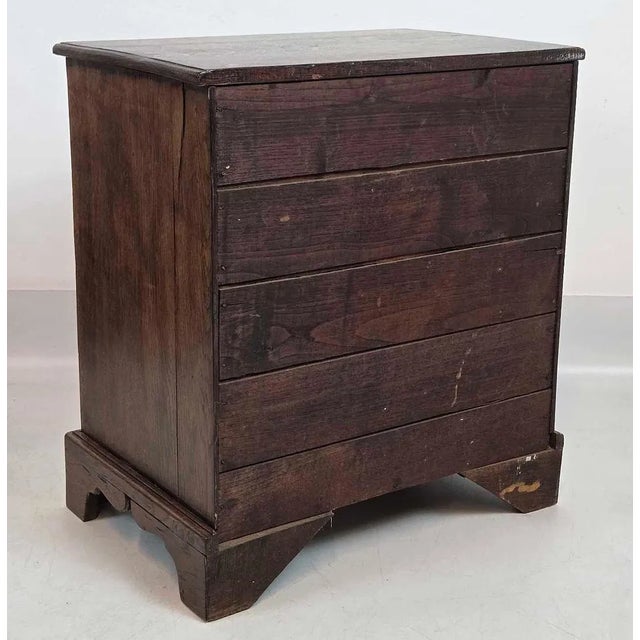 Wood Pair of English Oak Bedside Chests or Bachelor's Chests, Circa 1920 For Sale - Image 7 of 13