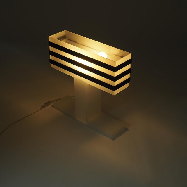 Modern Acrylic Glass Table Lamp, 1980s For Sale - Image 18 of 18