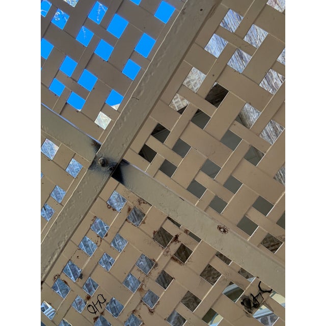 French Provincial Vintage French Provincial Wrought Iron Round Plant Stand With Gallery Rim For Sale - Image 3 of 11