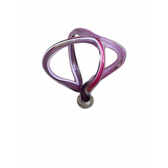 Contemporary Vintage Barry Entner “Dreamscape” Signed Handblown Art Glass Sculpture For Sale - Image 3 of 9