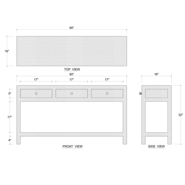 Natural Rattan Console Table - Open Box For Sale - Image 4 of 4