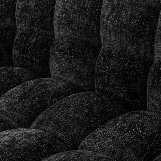 Onyx Onyx Black Tufted Chenille Sofa For Sale - Image 8 of 9