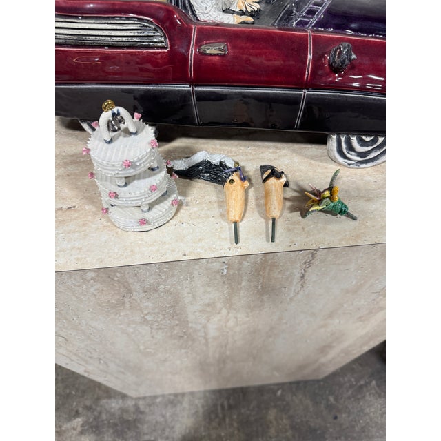 Whimsical Full Moon Clay Co “Bride & Groom” Sculpture For Sale In Richmond - Image 6 of 10