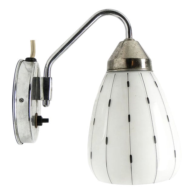 Art Deco Wall Lamp from Zukov, Czechoslovakia, 1950s For Sale