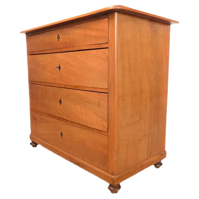 Antique Biedermeier Chest of 4 Drawers For Sale