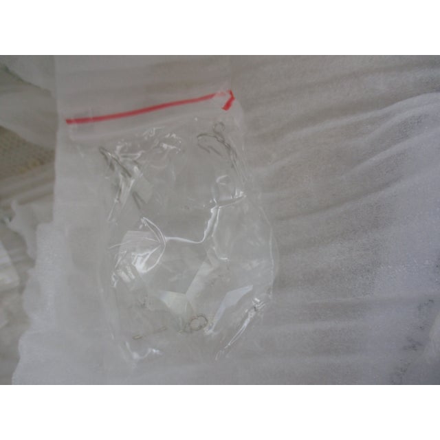 Toleware French Country 5 Arm Chandelier Bronze With Gold Leaves & Crystal Prisms For Sale - Image 13 of 17