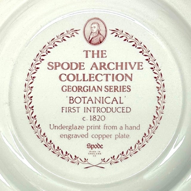 Classic Mixed Designs Spode Red & White Dinner Plate Curation - Group of 6 For Sale In Miami - Image 6 of 16