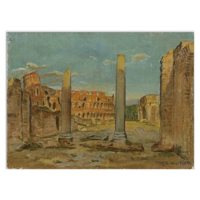 Unknown, Imperial Forums and Coliseum, Oil Painting For Sale