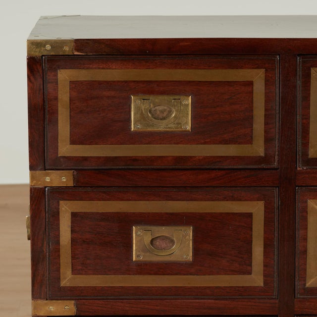 Brown Vintage Anglo Indian Campaign Chest or Stand For Sale - Image 8 of 14