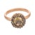 Victorian Late 19th Century Victorian Fancy Yellow Rose Cut Diamond 14k Yellow Cluster Gold, Size 7.75 For Sale - Image 3 of 6
