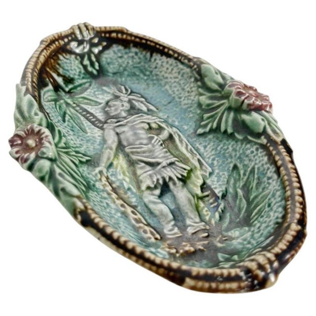 Small 19th Century Majolica Catchall, France For Sale - Image 11 of 11