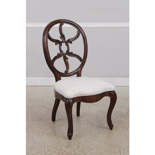 Set of 6 Henredon Pierced Back Dining Room Chairs For Sale - Image 13 of 18
