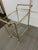 Hollywood Regency Double Handle Brass Bar Cart For Sale - Image 9 of 12