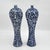 Ceramic Vintage Chinoiserie Blue and White Tall Slender Dragon Vases - A Pair For Sale - Image 7 of 9