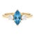 Swiss Blue Topaz Engagement Ring - December Birthstone Ring - Wedding Promise Ring Us 7 For Sale