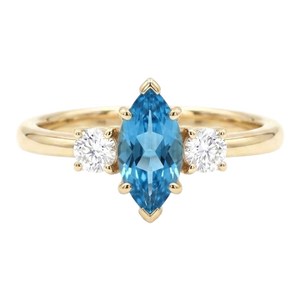 Swiss Blue Topaz Engagement Ring - December Birthstone Ring - Wedding Promise Ring Us 7