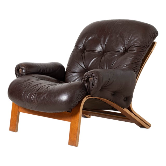 Ry Wing Lounge Chair by Elsa and Nordahl Solheim for Rybo Mobler, Norway, 1970s For Sale
