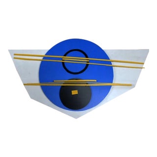 Contemporary Untitled Composition in Blue Acrylic Painting by Jorge Caceres For Sale