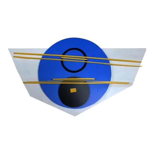 Contemporary Untitled Composition in Blue Acrylic Painting by Jorge Caceres For Sale