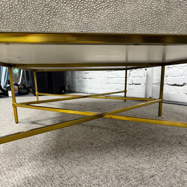 2010s Williams-Sonoma Faux Shagreen Coffee Table For Sale - Image 5 of 11