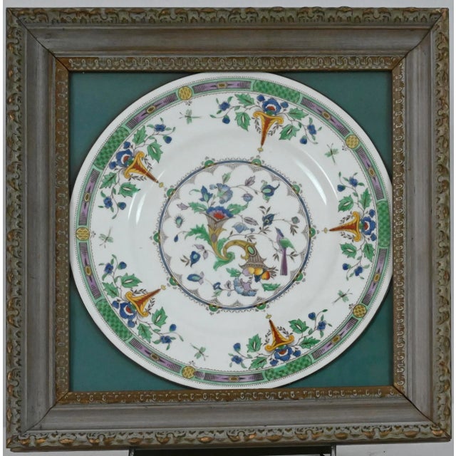 Framed English Wedgwood Hand-Painted Porcelain Charger For Sale In Miami - Image 6 of 6