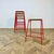 Wood Vintage Red Metal and Oak Lab Stools by David Irwin, 1990s, Set of 10 For Sale - Image 7 of 17