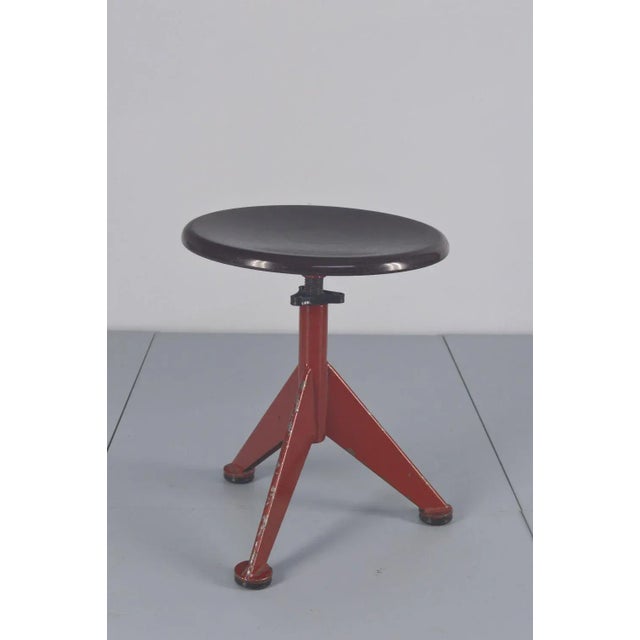 Industrial Swedish Stool by Odelberg & Olson, 1930s For Sale - Image 3 of 6
