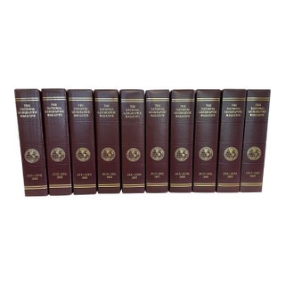 National Geographic Magazine Collection in Decorative Book-Style Slip Cases, Complete Years From 1995-1999 For Sale
