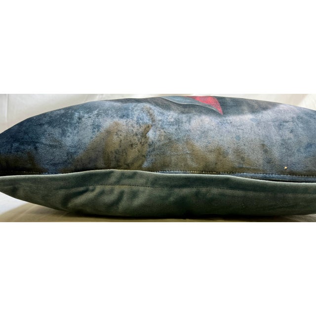 Black 16” Square Decorative Throw Pillow Decorated With a Whimsical Portrait of a Boxer Dog Looking Like an Aristocrat - Made in the U K For Sale - Image 8 of 8