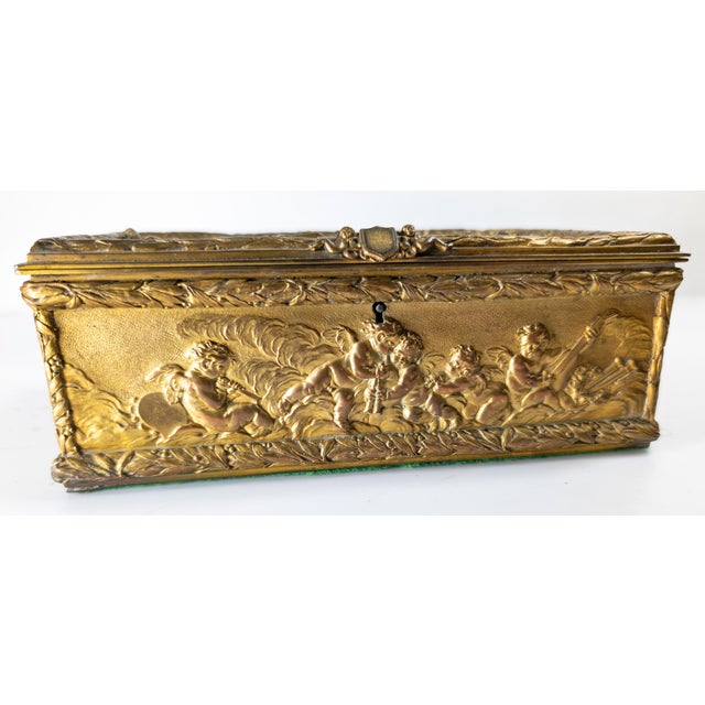 19th Century French Gilt Bronze Neoclassical Dresser or Jewelry Box For Sale - Image 11 of 14