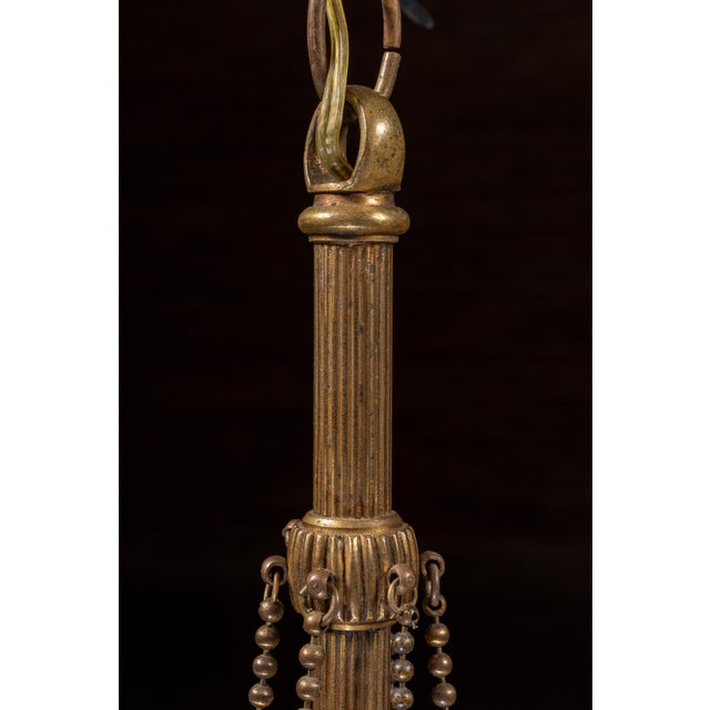 Early 20th Century Pan-Style Chandelier With Draped Bead Chains For Sale - Image 4 of 8