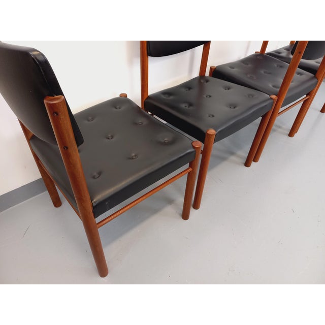 Wood Vintage Scandinavian Teak Chairs, 1960s, Set of 4 For Sale - Image 7 of 18