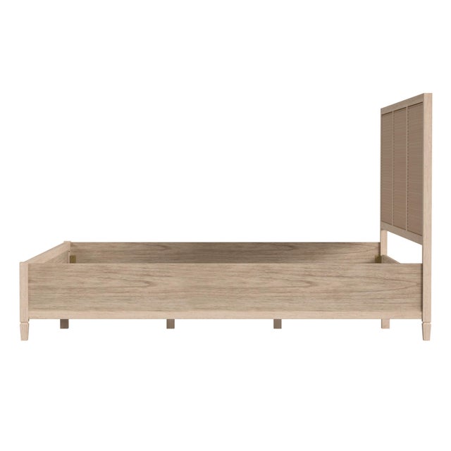 Flagstaff King Size Cane Panel Bed, Desert Sand For Sale In Chicago - Image 6 of 9