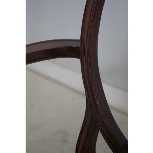 Vintage Mahogany Double Chair Back Settee W. Needlepoint Upholstery For Sale - Image 9 of 18