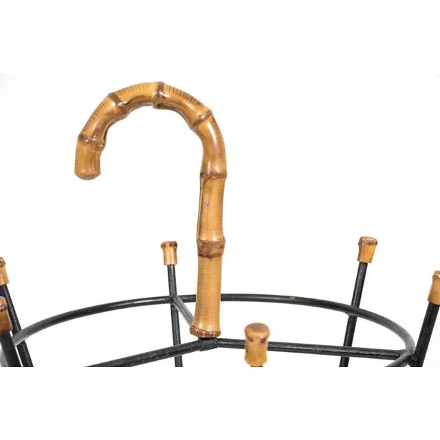 Leather Umbrella Stand by Jacques Adnet, 1950s For Sale - Image 4 of 8