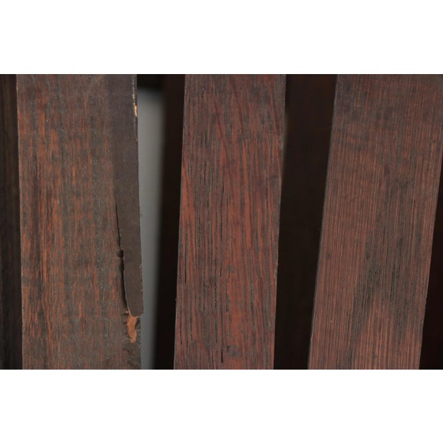 Arts & Crafts Mission Style Wood Slat Wastebasket Chairish