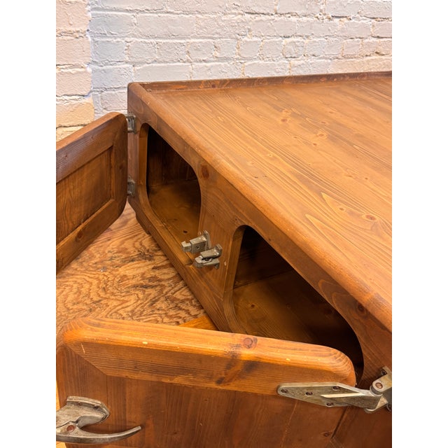 Brown Full Size Restoration Hardware Durant Storage Platform Bedframe For Sale - Image 8 of 12