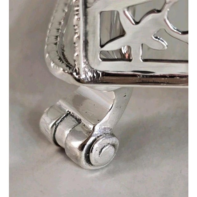 Sterling Silver Inkwell Stand from Barker Ellis, 1992 For Sale - Image 13 of 14