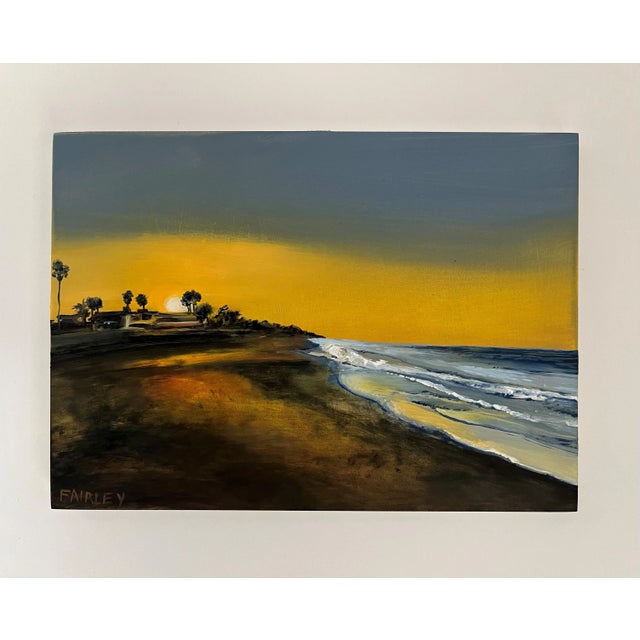 2020s Carpinteria Sunrise, Miniature 7x5 Inch Oil Painting by Jessica Fairley For Sale - Image 5 of 6
