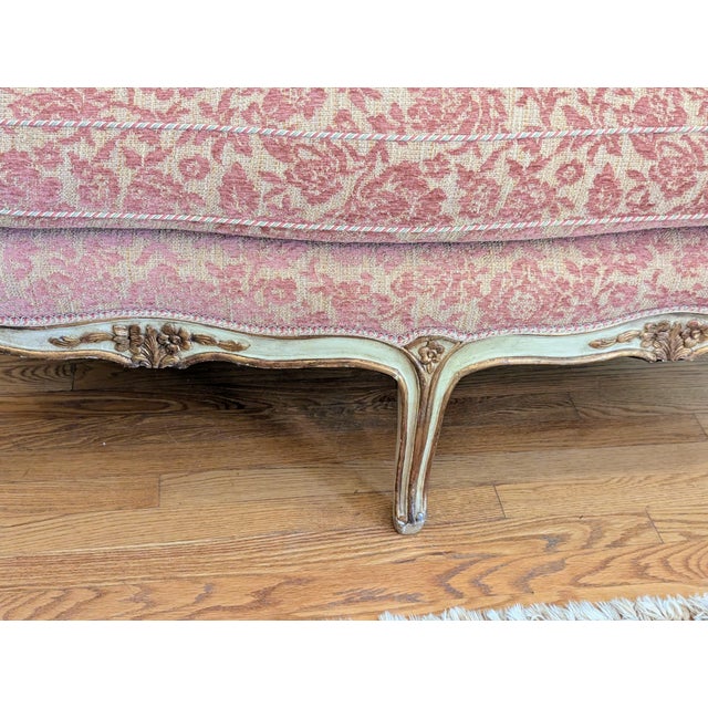 Antique Classic Roccoco /Louis XV Style French Boudoir Settee (Pillows Sold Seperately) For Sale - Image 12 of 12